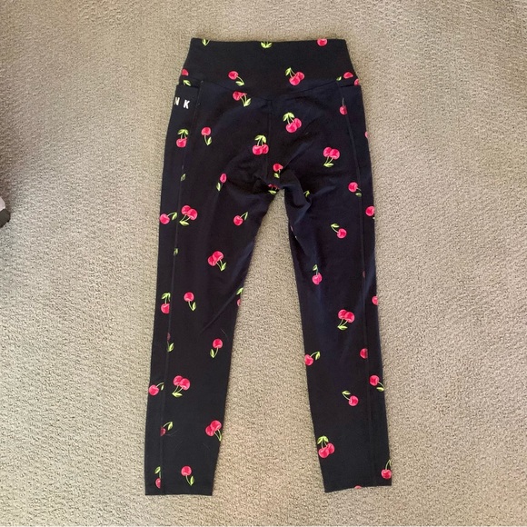VS Victorias Secret PINK ULTIMATE High Waisted Leggings Pattern Cherry 🍒 - Picture 6 of 8
